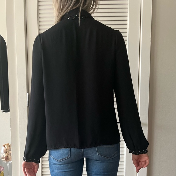 ONE CLOTHING polka dot blouse with tie - Picture 2 of 7